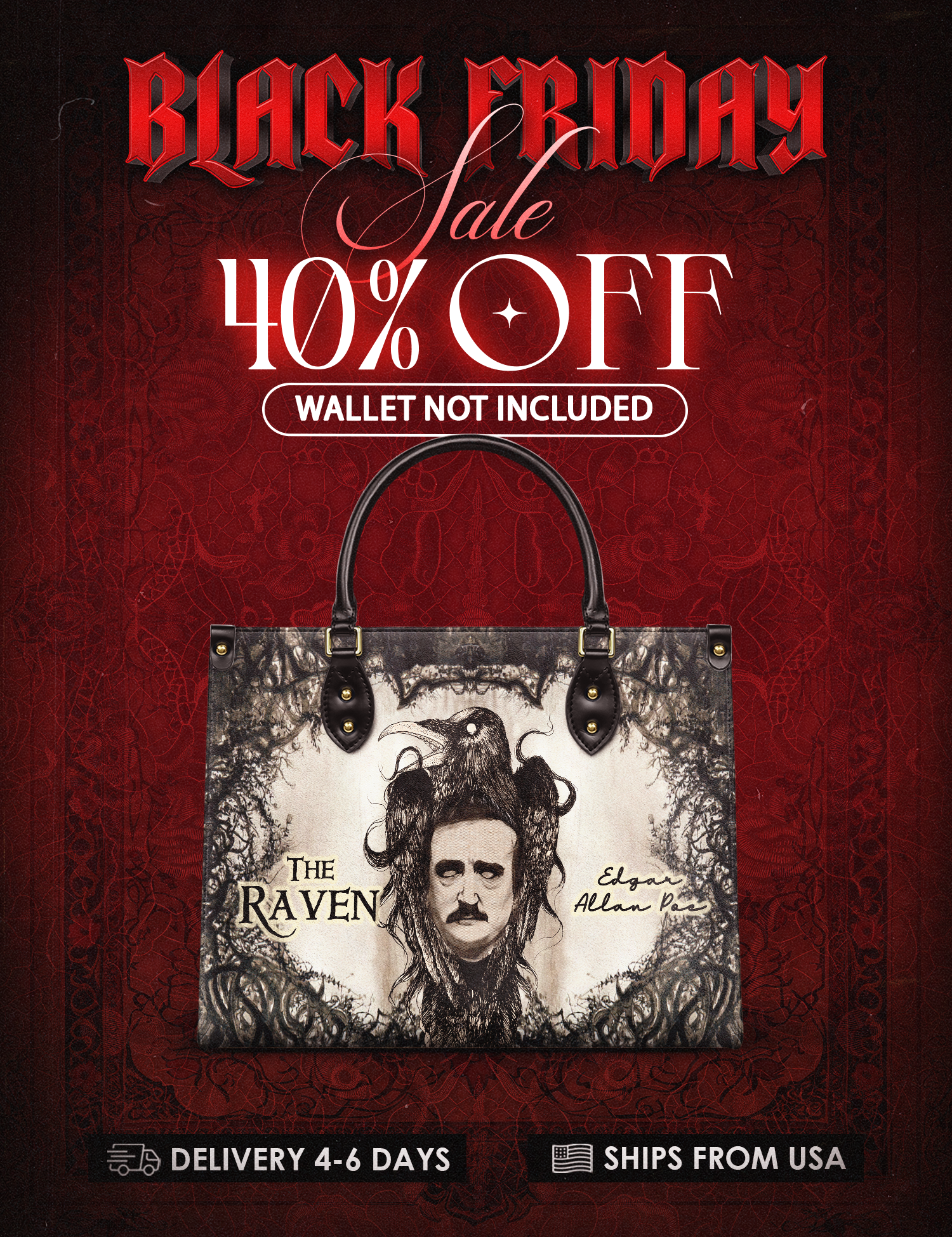"The Raven" Leather Handbag Deal