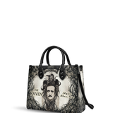 "The Raven" - Black Interior - Leather Handbag Matching Set - CLEAROUT