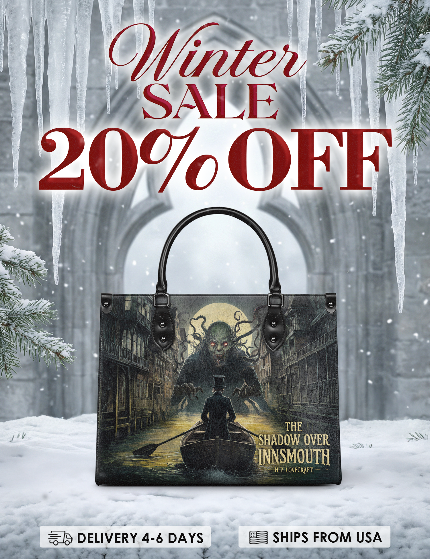 "The Shadow Over Innsmouth" Leather Handbag Deal