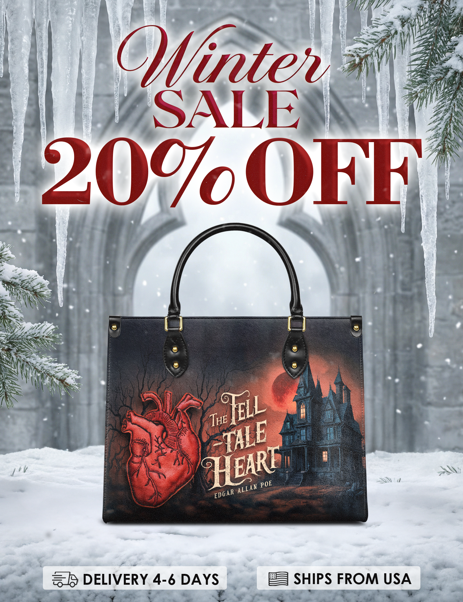 "The Tell-Tale Heart" Leather Handbag Deal
