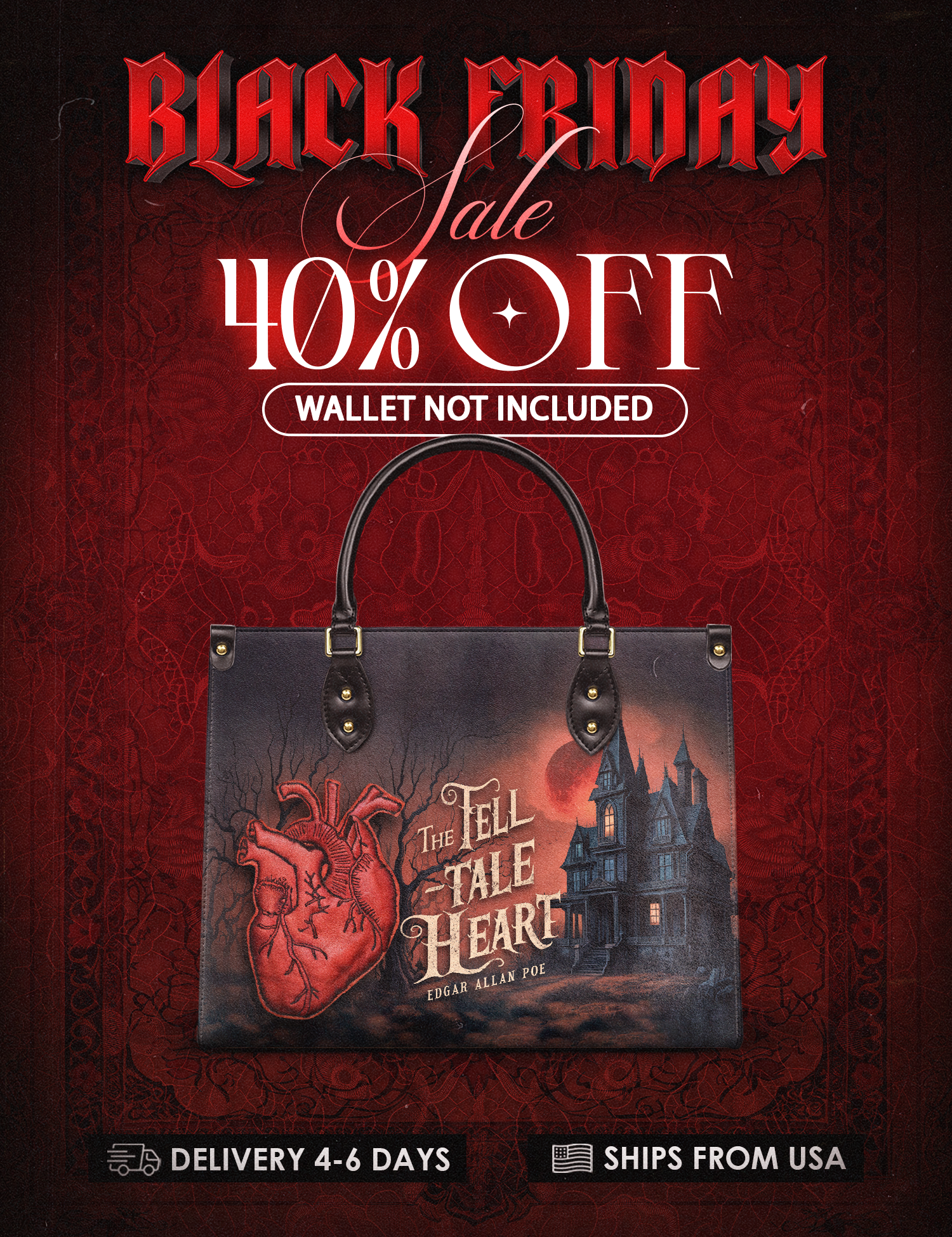"The Tell-Tale Heart" Leather Handbag Deal