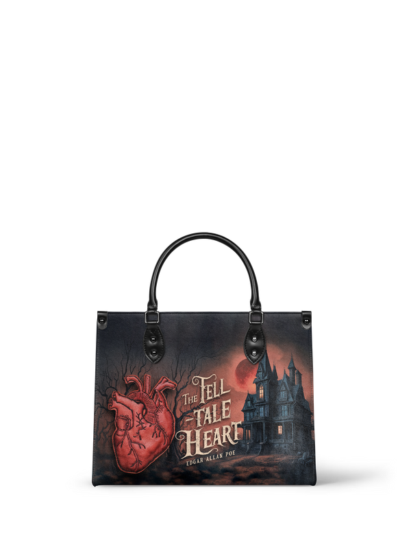 "The Tell-Tale Heart" - Black Interior - Leather Handbag