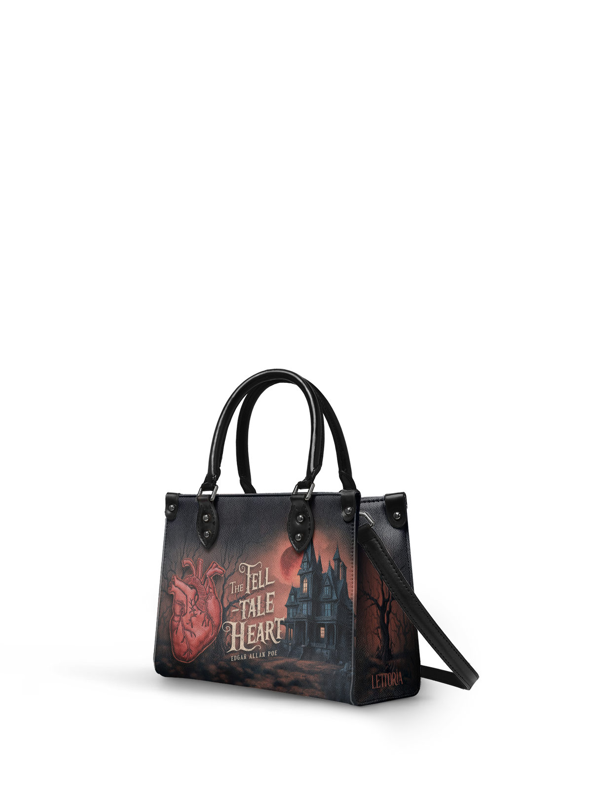 "The Tell-Tale Heart" - Black Interior - Small Leather Handbag - FALL DEAL