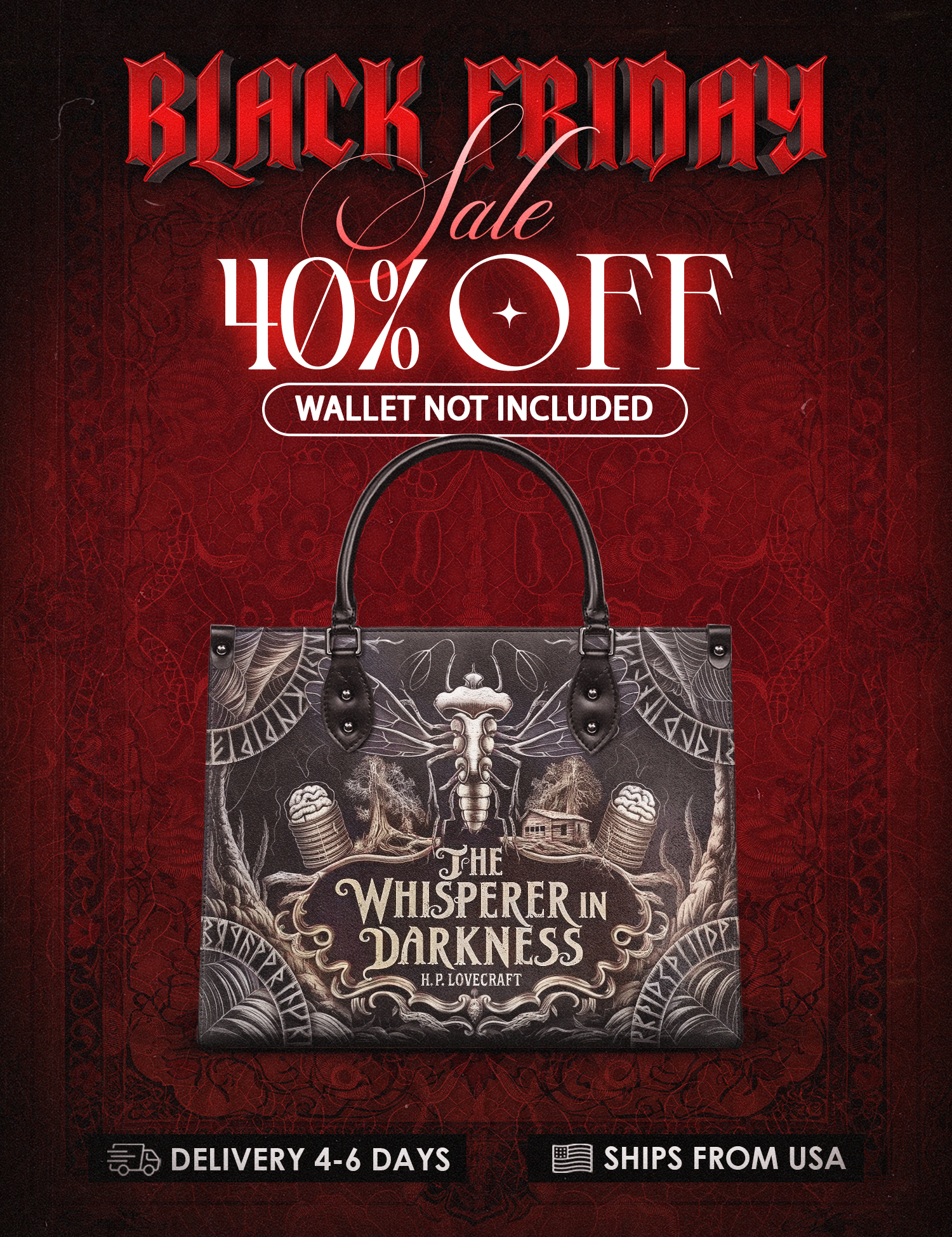 "The Whisperer In Darkness" Leather Handbag Deal