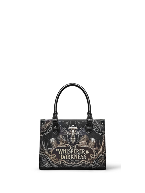 "The Whisperer In Darkness" - Black Interior - Small Leather Handbag
