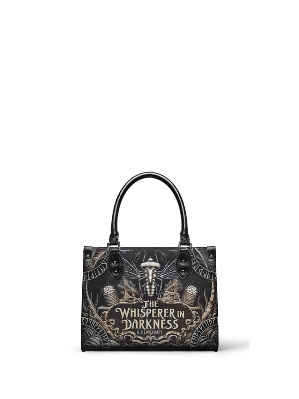 "The Whisperer In Darkness" - Black Interior - Small Leather Handbag