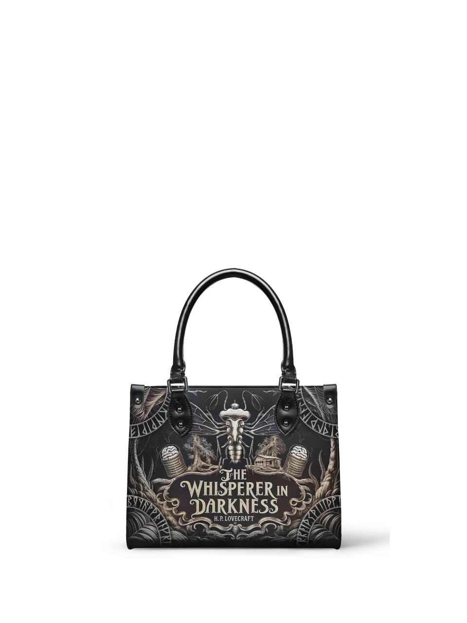 "The Whisperer In Darkness" - Black Interior - Small Leather Handbag - NEW WORKSHOP SALE