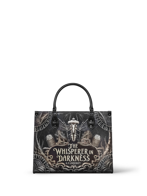 "The Whisperer In Darkness" - Black Interior - Leather Handbag