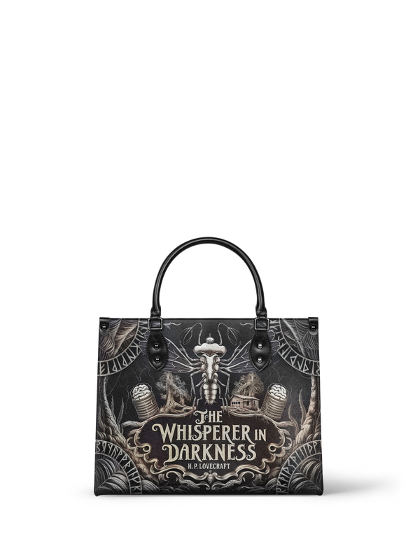 "The Whisperer In Darkness" - Black Interior - Leather Handbag