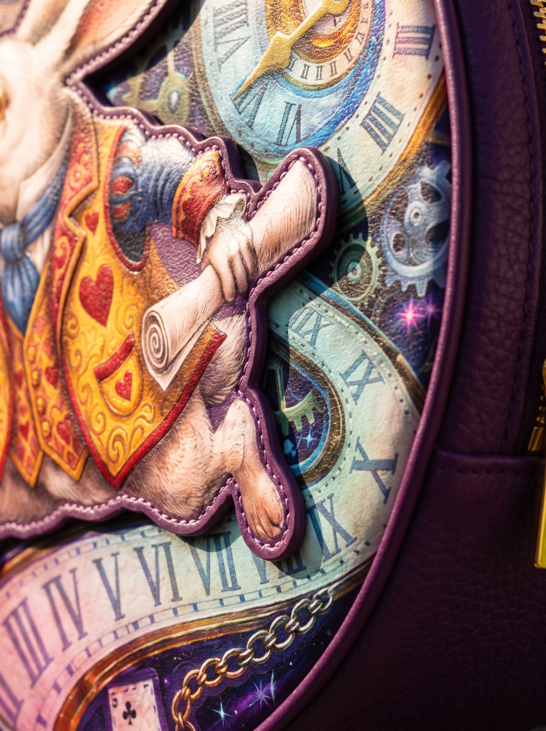“The White Rabbit” Applique Circle Crossbody Bag