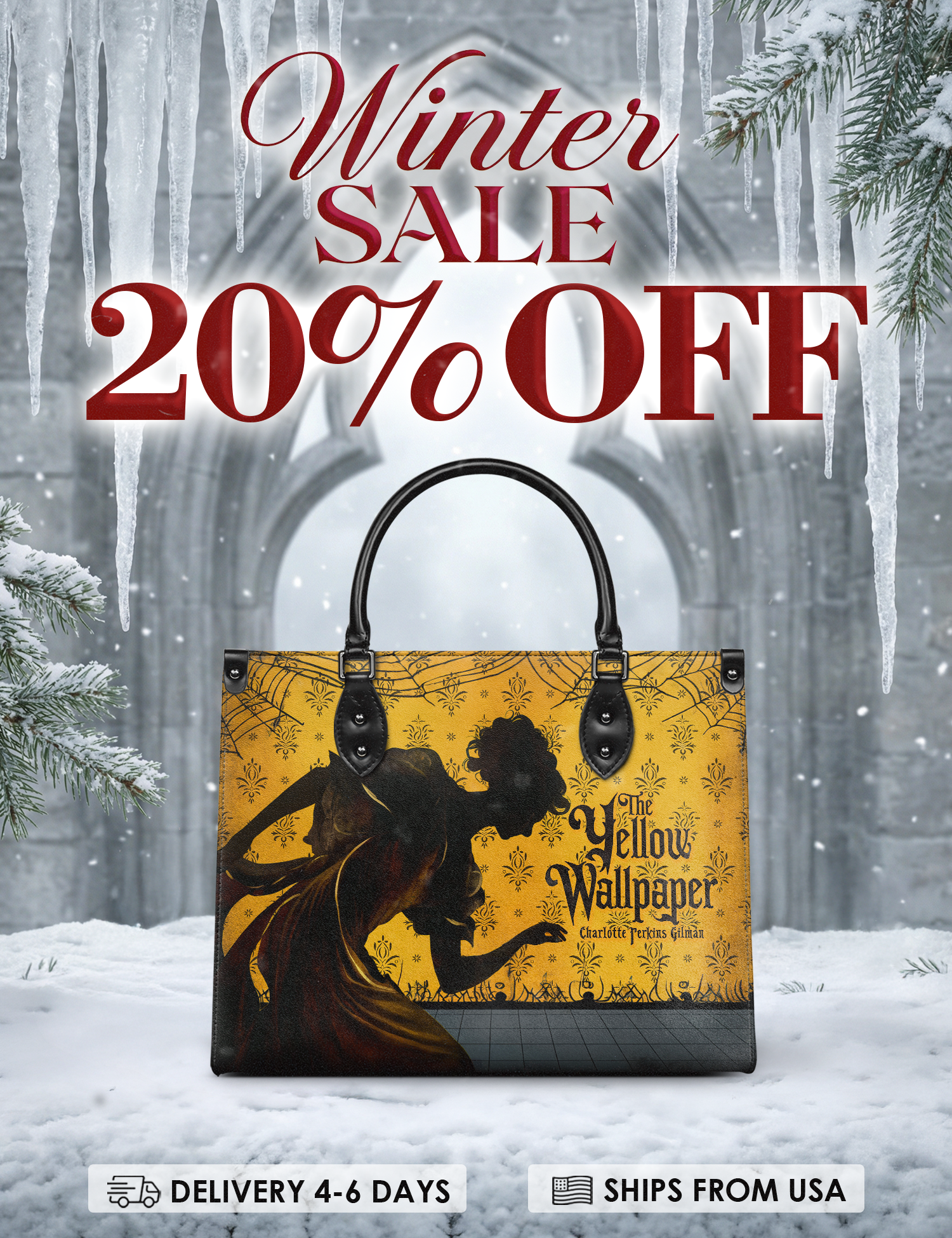 "The Yellow Wallpaper" Leather Handbag Deal