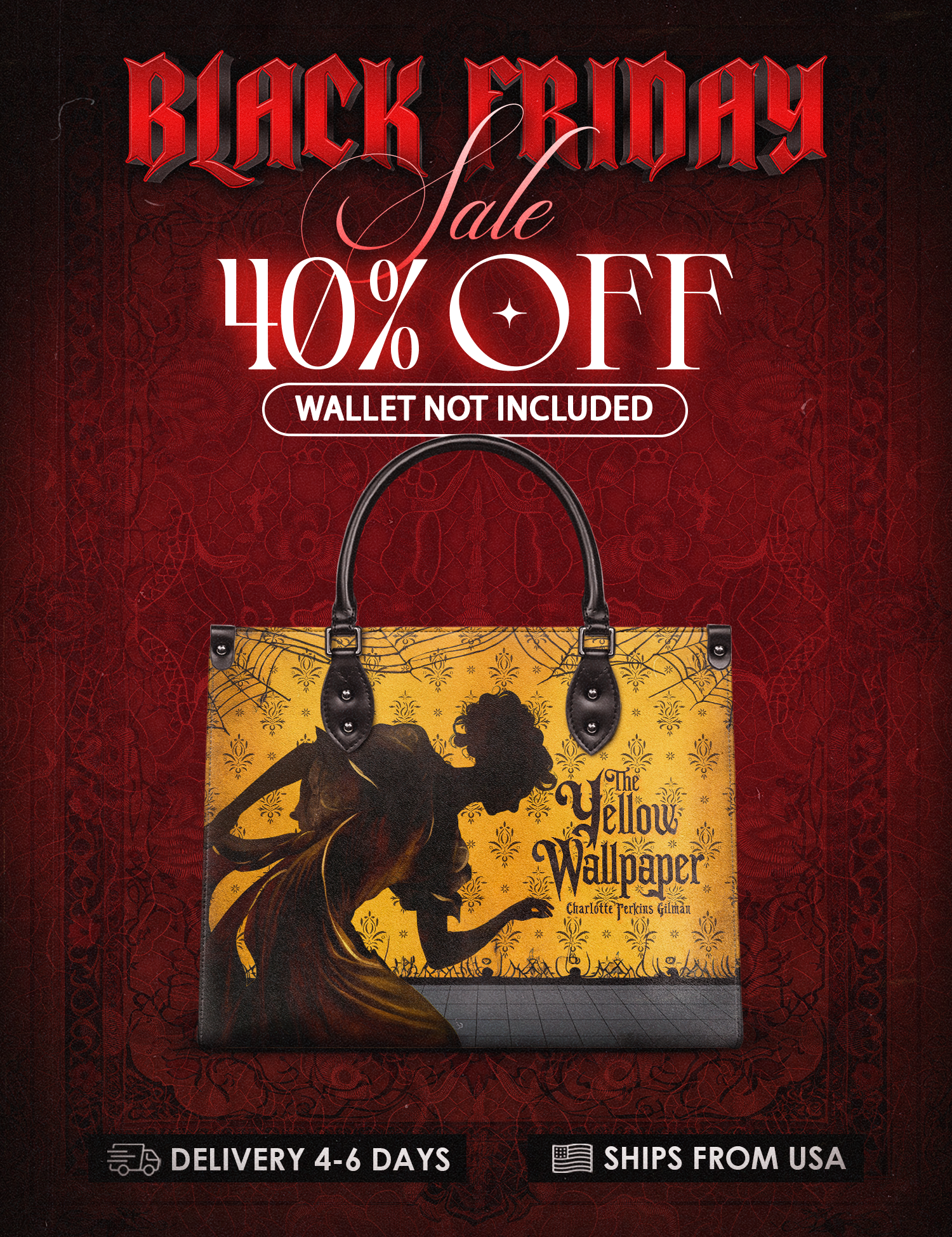 "The Yellow Wallpaper" Leather Handbag Deal