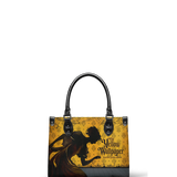 "The Yellow Wallpaper" - Black Interior - Small Leather Handbag - CLEAROUT