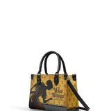 "The Yellow Wallpaper" - Black Interior - Small Leather Handbag - CLEAROUT