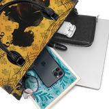 "The Yellow Wallpaper" - Black Interior - Leather Handbag