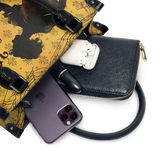 "The Yellow Wallpaper" - Black Interior - Small Leather Handbag - CLEAROUT