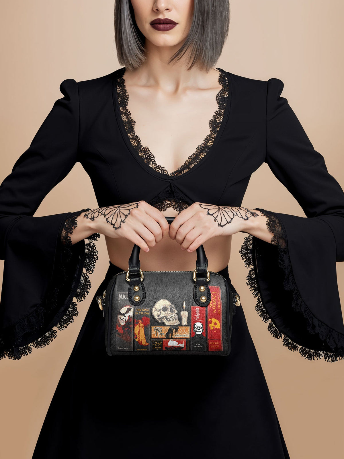 "The Codex of Gothic Tales" Deadlight Black Mini Satchel - FALL DEAL