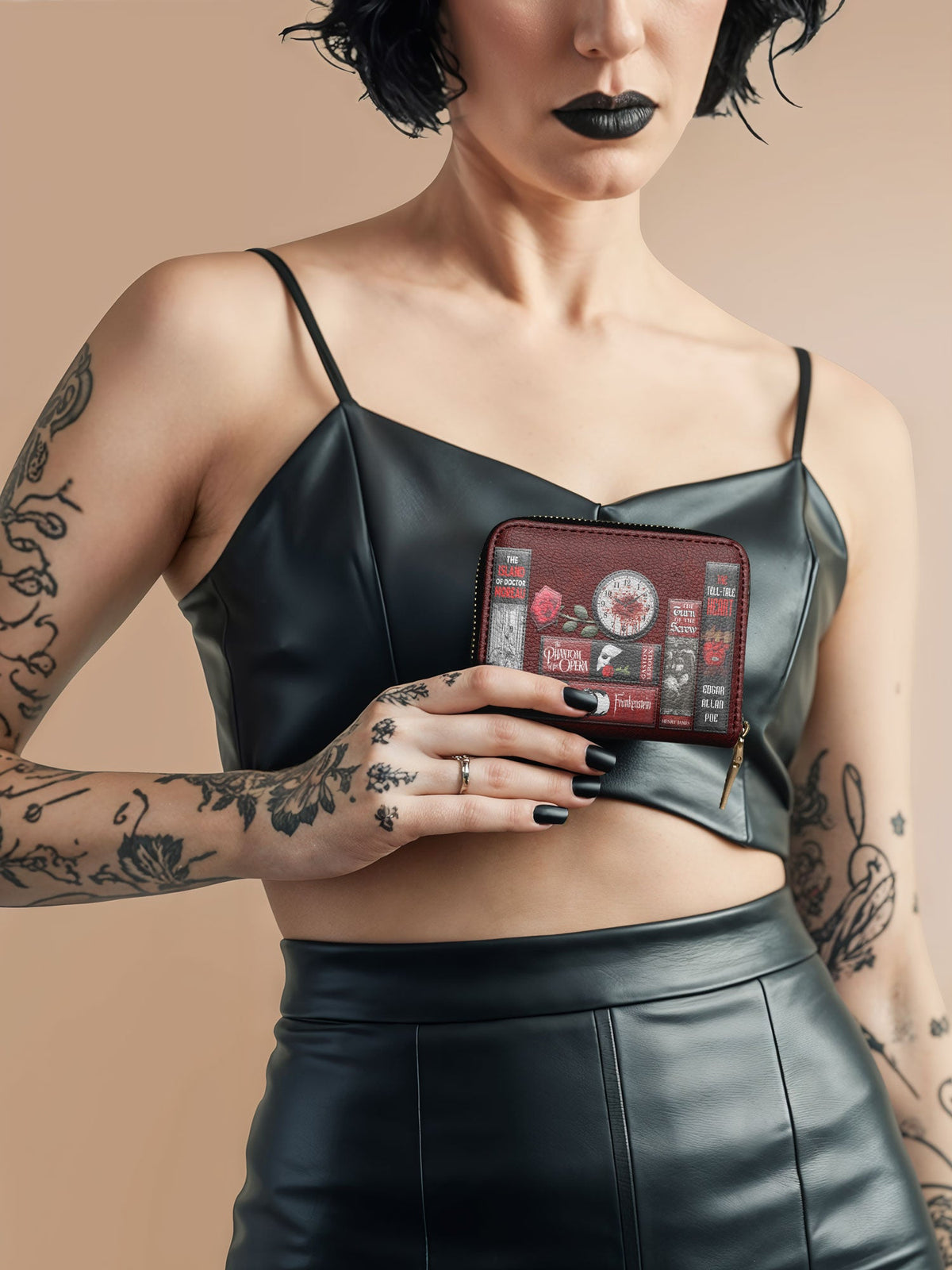 "The Crimson Codex" Mini Wallet - FALL CLEARANCE DEAL