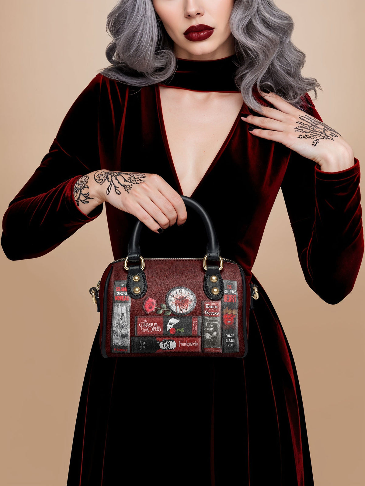 "The Crimson Codex" Mini Satchel - EVERMORE DEAL