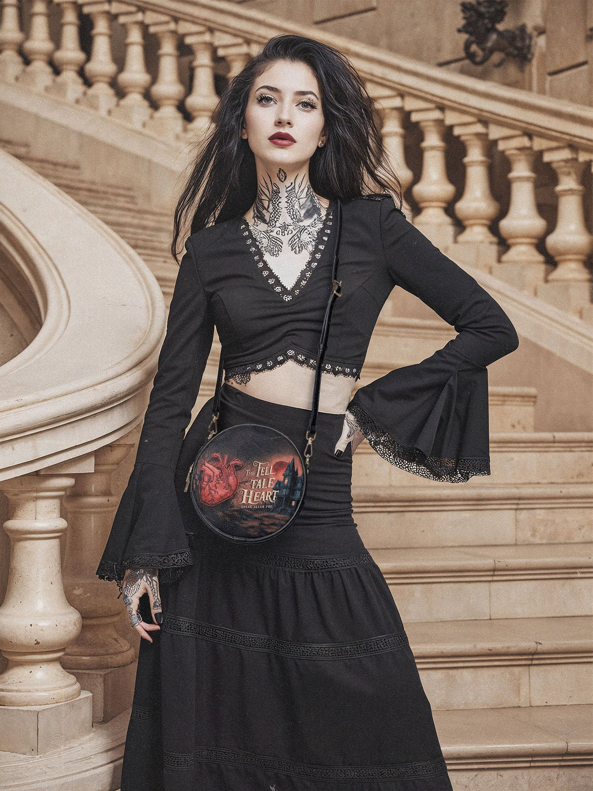 "The Tell-Tale Heart" Circle Crossbody Bag - EVERMORE DEAL