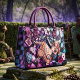 “Through the Looking-Glass” Applique Leather Handbag Pre-order