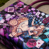 “Through the Looking-Glass” Applique Leather Handbag Pre-order