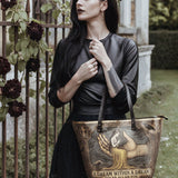 "A Dream Within A Dream" Leather Tote Bag