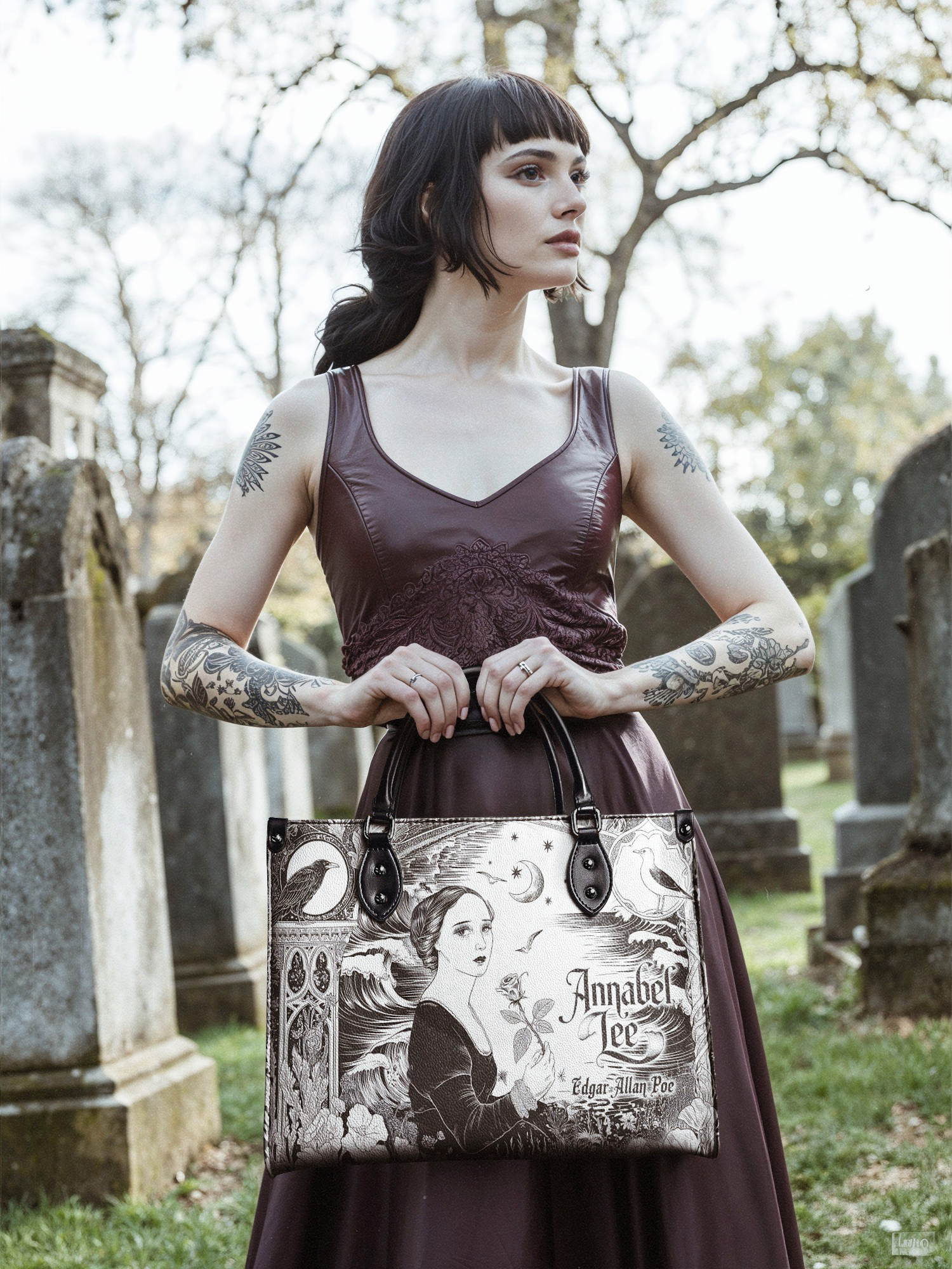 "Annabel Lee" - Brown Interior - Leather Handbag