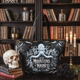 "At The Mountains Of Madness" Leather Tote Bag
