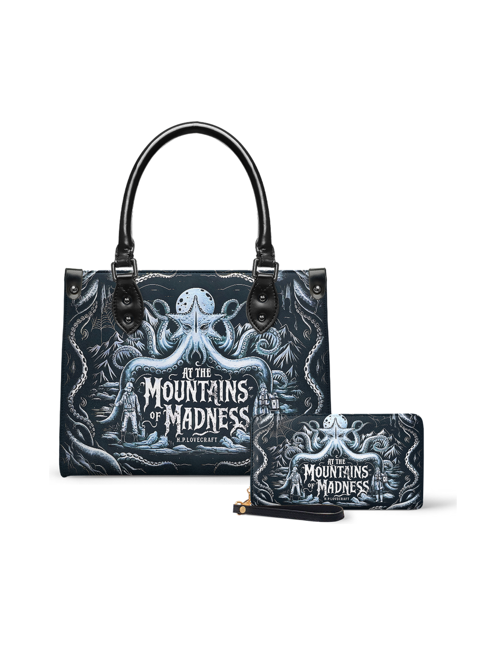 "At The Mountains Of Madness" Small Leather Handbag - NEVERMORE DEAL