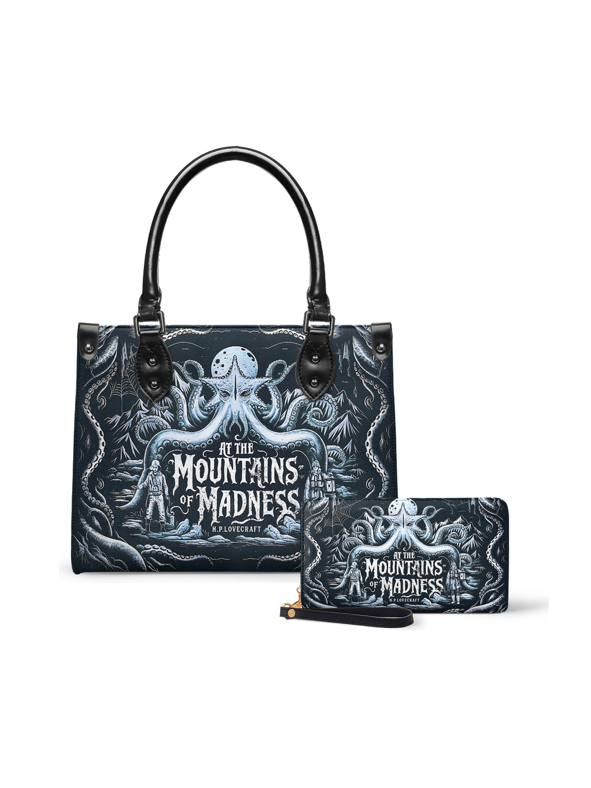 "At The Mountains Of Madness" Small Leather Handbag - NEVERMORE DEAL