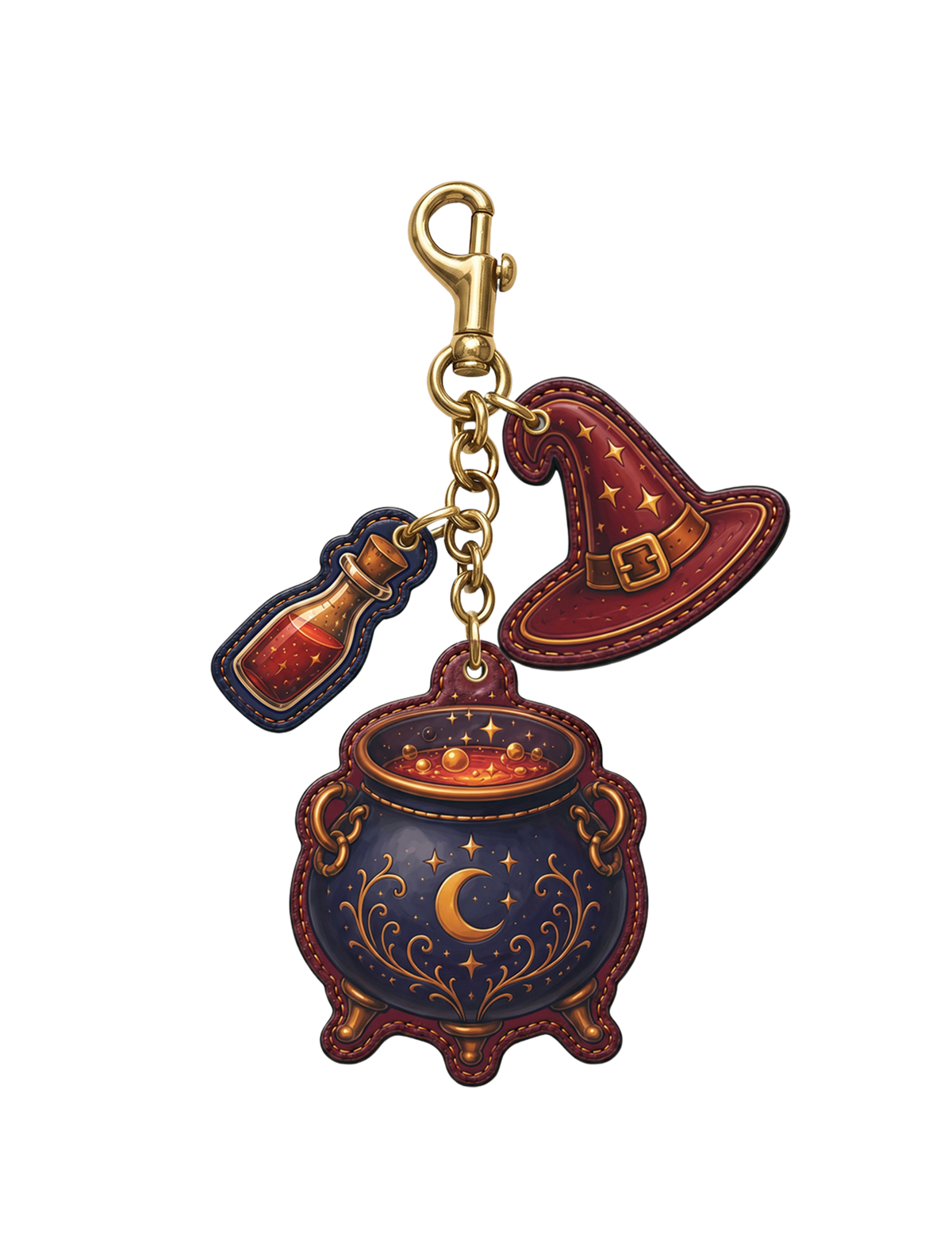 "Double, Double" Leather Bag Charm