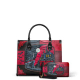 "Dracula's Guest" - Black Interior - Leather Handbag Matching Set - CLEAROUT