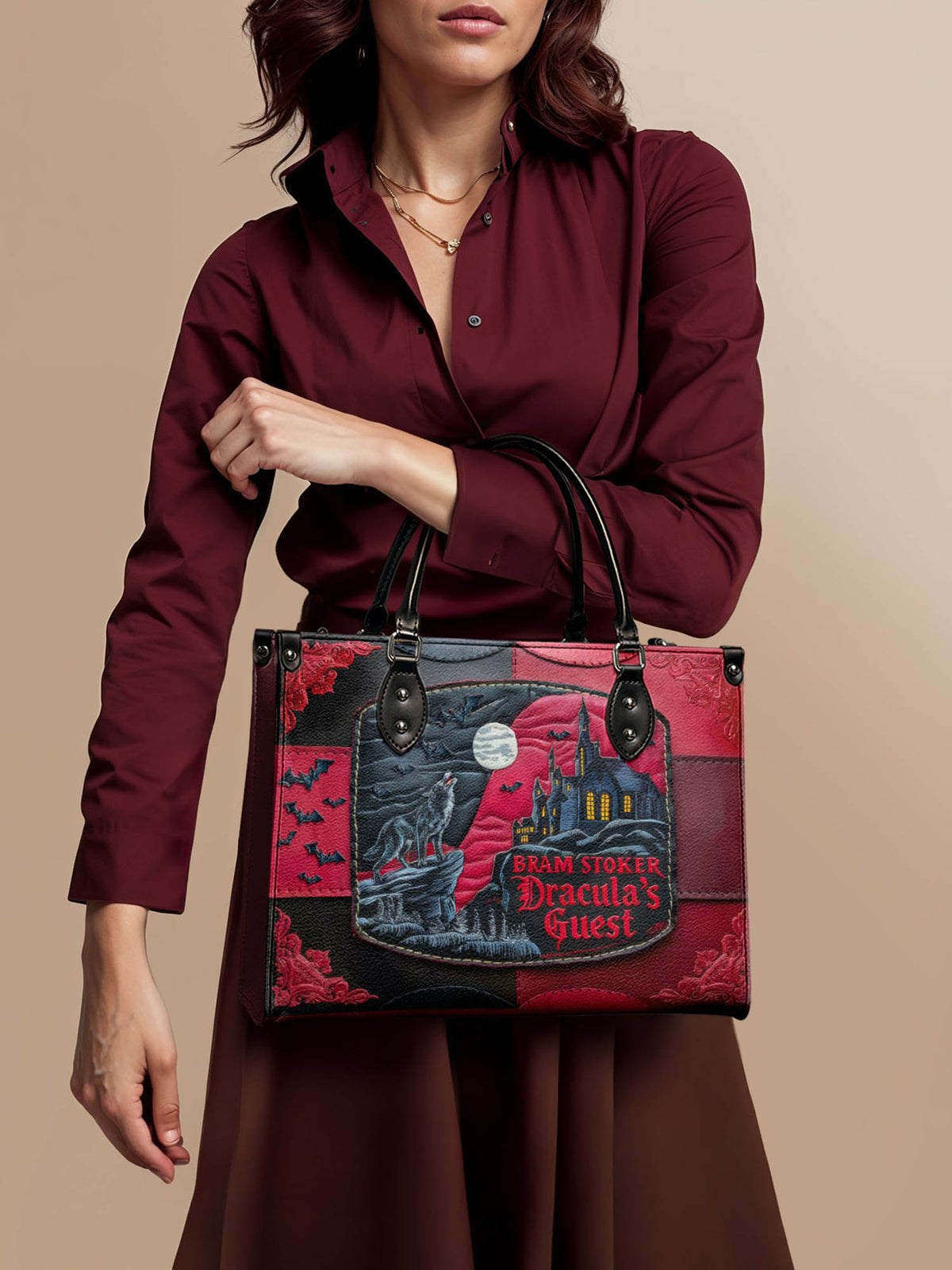 "Dracula's Guest" - Black Interior - Leather Handbag - FALL DEAL