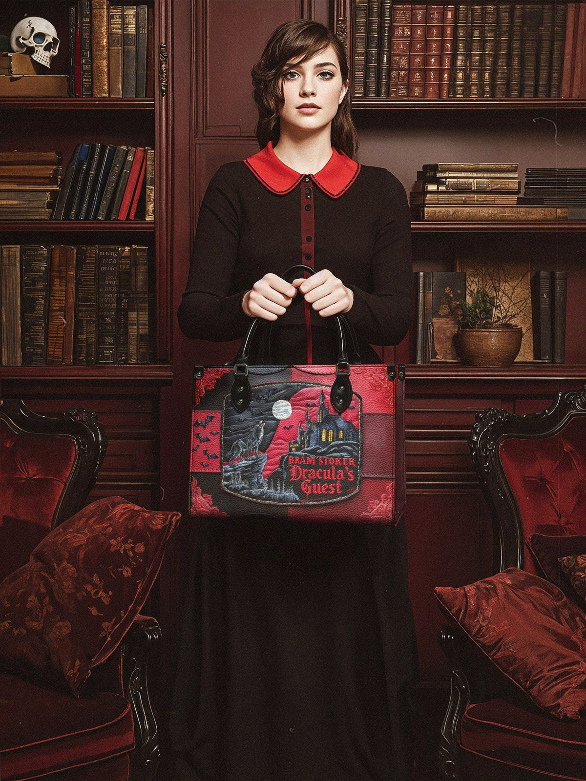 "Dracula's Guest" - Black Interior - Leather Handbag - FALL DEAL
