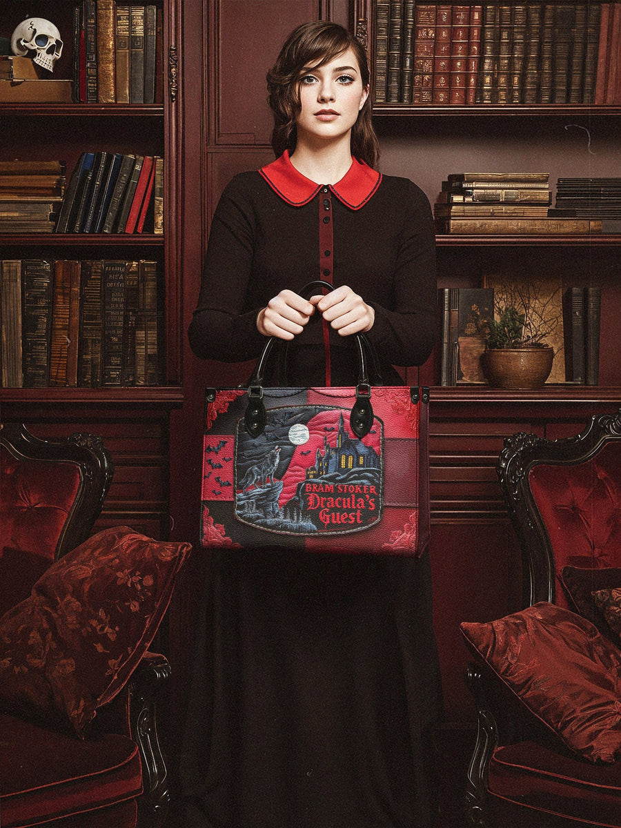 "Dracula's Guest" - Black Interior - Leather Handbag