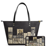 Poe's Library Black Leather Tote Bag Deal