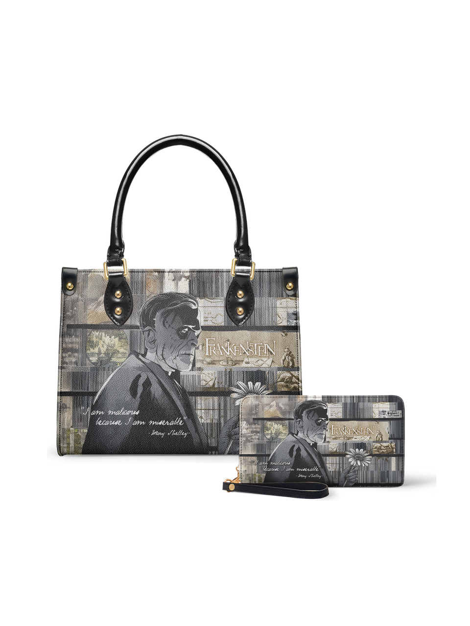 "Frankenstein" Ashes of Hope Small Leather Handbag - NEVERMORE DEAL