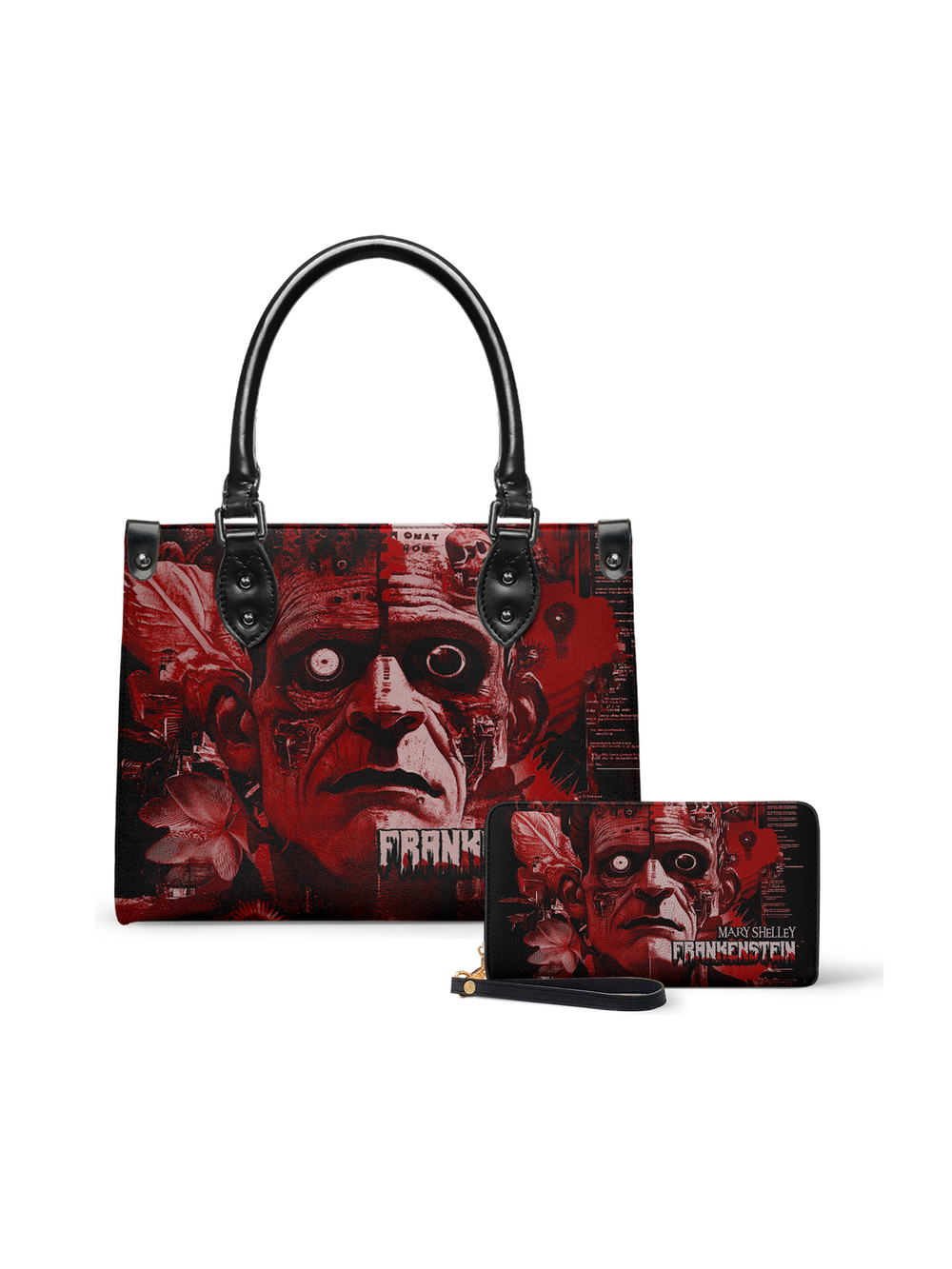 "Frankenstein" Heart Surge Small Leather Handbag - NEVERMORE DEAL