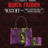 "Frankenstein" Lablight Violet Small Leather Handbag Deal