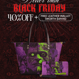 "Frankenstein" Lablight Violet Leather Tote Bag Deal