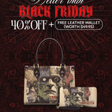 "Frankenstein" Old Parchment Small Leather Handbag Deal