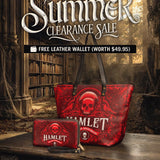 "Hamlet" The Red Room Leather Tote Bag Deal