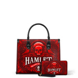 "Hamlet" The Red Room - Black Interior - Leather Handbag Matching Set - CLEAROUT