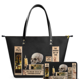 Lovecraftian Black Leather Tote Bag Deal