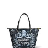 "At The Mountains Of Madness" Leather Tote Bag