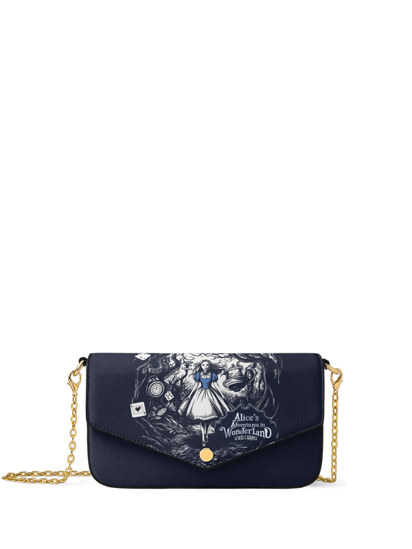 "Down The Rabbit Hole" Envelope Chain Crossbody Bag
