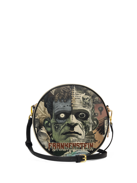 "Frankenstein" Old Parchment Circle Crossbody Bag