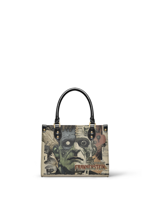 "Frankenstein" Old Parchment Small Leather Handbag