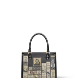 "Poe's Library" Ashen Black Small Leather Handbag Deal